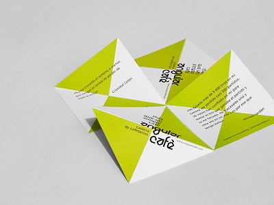 Angular Café (leaflet) angular café coffee geometric go green leaflet paper to triangle
