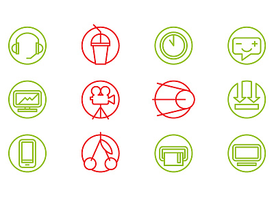 Freshtel / ikons 4g branding geometric identity ikon set ikons illustration line art variative