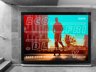 DASH / advertising advertising branding design identity logo outdooradvertising scooter sharingplatform визуальная идентификация разработка логотипа