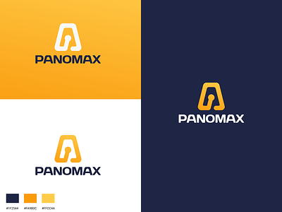 Panomax logo branding design logo typography vector