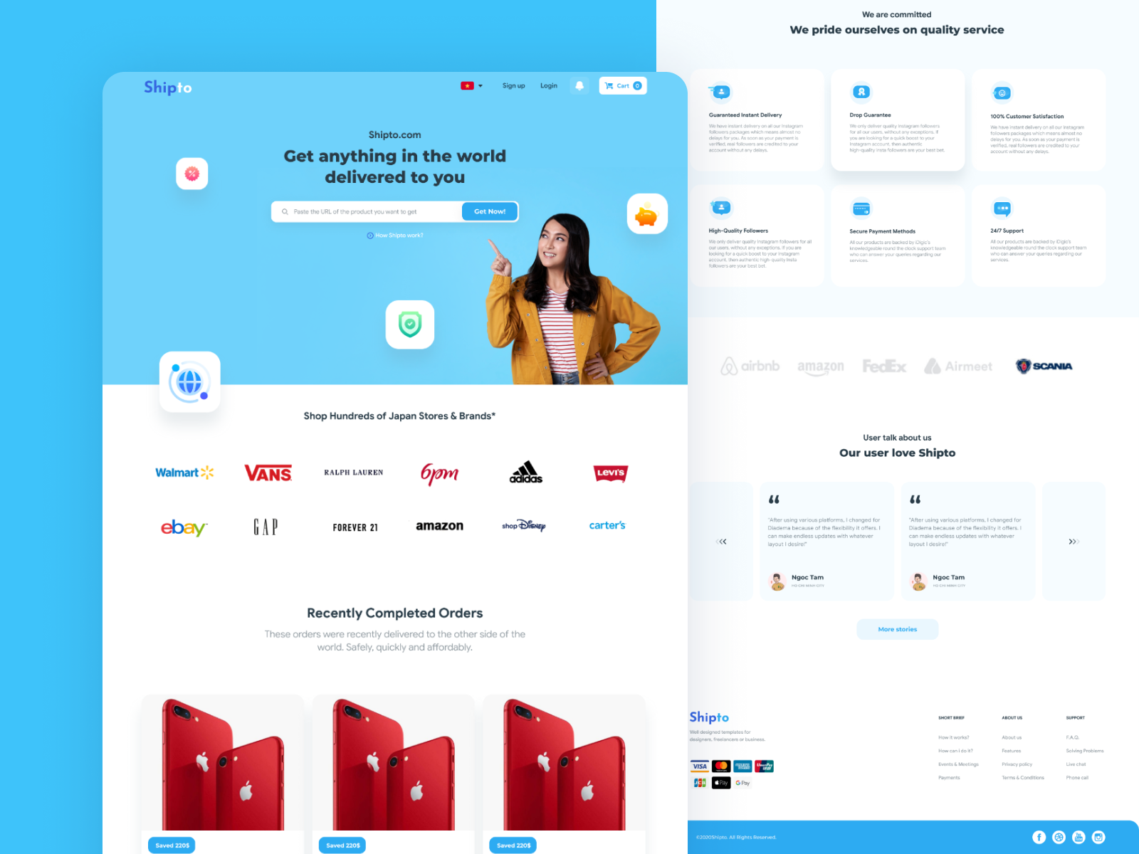 Shipto ecommerce website by Widii Studio on Dribbble