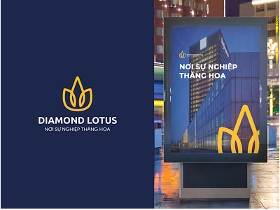 Diamond Lotus Logo branding design illustration landingpage logo ui ux