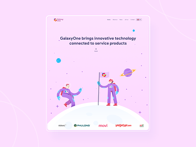 GalaxyOne Landingpage branding design illustration landingpage ui ux web