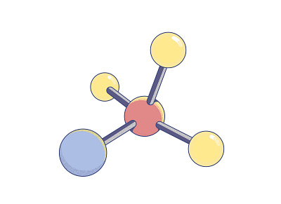 Molecule concept isometry vector