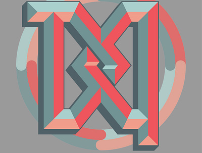Chiseled Monogram Logo branding typography vector