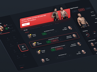 UFC Betting concept app bet betting colorful design ufc ui user experience user interface ux web website