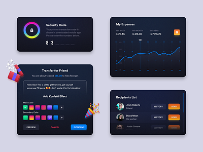 Funds Management App components