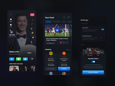 League of Legends e-sport mobile app by Piotr Kosmala on Dribbble