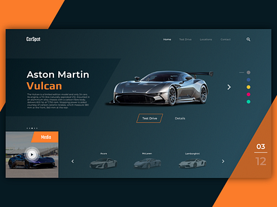 Car dealer Homepage car cars dealer design homepage landing shop store ui user interface web