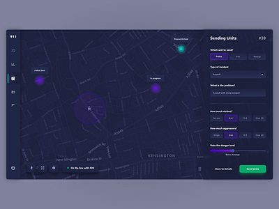 911 Interactive map for unit management