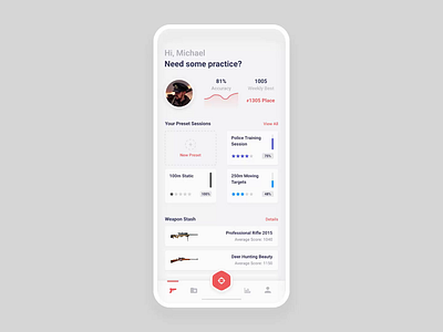 Target - Shooting Range Companion App aftereffects animated animation app colorful design ios iphone mobile motion shooting range ui user interface ux