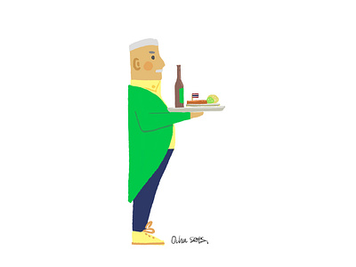 Waiter illustration