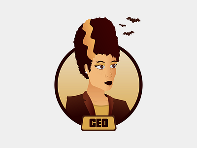 CEO of Spooky Inc. bride bride of frankenstein character frankenstein halloween illustration scary