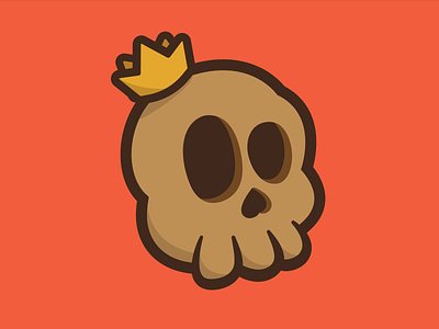 Skull King crown illustration king logo skull