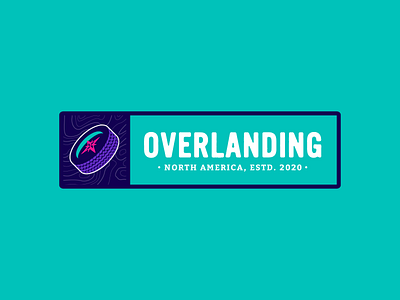 Overlanding Logo (Concept A) badge branding compass logo outdoors tire wheel