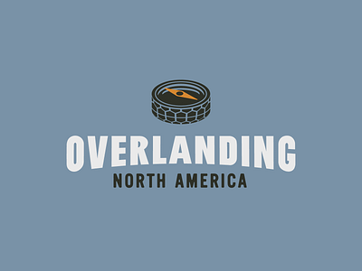 Overlanding Logo (Concept B) branding compass logo outdoor tire wheel