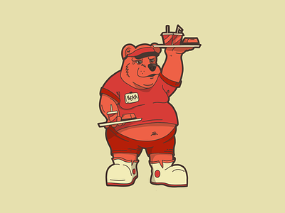 McDougall’s Bear bear character illustration sticker