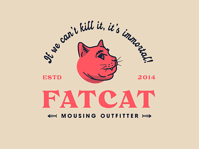 Fat Cat (Concept B) badge cat fat illustration