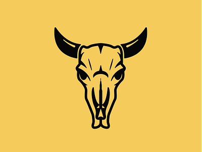 Lily Flagg Studios (Concept A) branding bull cow illustration logo skull