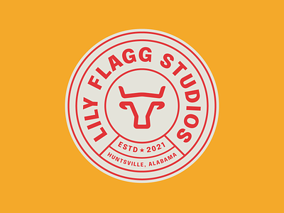 Lily Flagg Studios (Concept B) badge branding illustration logo sticker