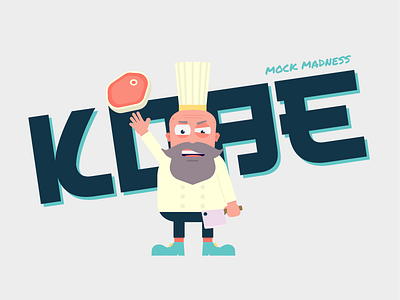 KOBE! character chef cook illustration kobe meat mockmadness