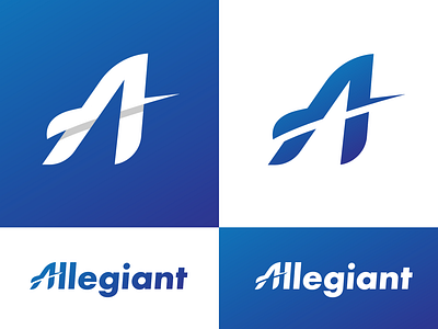 Allegiant Airlines Rebrand art blue brand branding clean design flat graphic design icon icons identity illustration illustrator ios lettering logo minimal typography vector web
