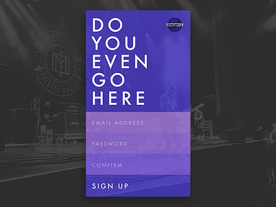 Daily UI challenge #001 dailyui dailyui001 mobile ui register sign up ui