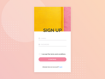 Daily UI 001 - Sign Up Form dailyui gradient signup ui visual