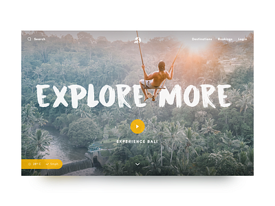 Daily UI 005 - Travel Landing Page adventure bali dailyui explore landingpage travel ui web
