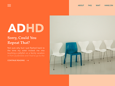 ADHD - Landing Page design landing page ui ux web design