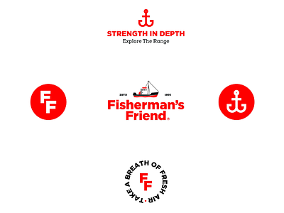 Fisherman's Friend - Re-design logo bold flat design modern