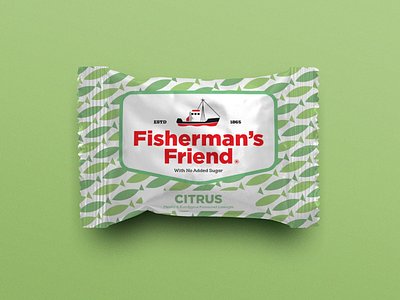 Fisherman's Friend - Packaging fish flat illustration inspiration logo mints mockup modern packaging sweets