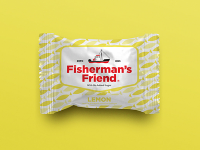 Fisherman's Friend - Re-brand branding fish flat food illustration lemon logo mints modern new packaging sweet