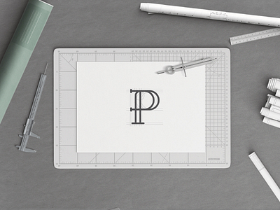 P Icon - Grid design flat gridding grids icon inspiration logo mockup modern vector