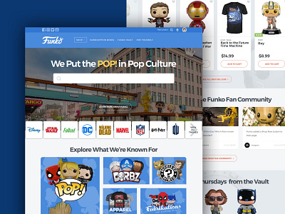 Funko branding design ui ux web