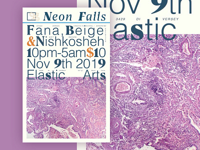 Fana and Beige for Neon Falls branding design illustration music poster poster art poster design typography