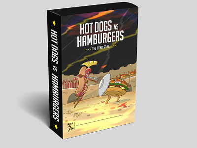 Hotdogs Vs Hamburgers fighting aggresive hotdogs burger war illustration food