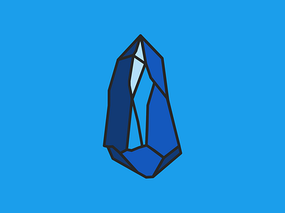 Blue Kyber Crystal affinity designer icons illustrator jedi lightsaber star wars vector