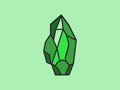 Green Kyber Crystal affinity designer design green icon illustrator jedi lightsaber star wars the force vector
