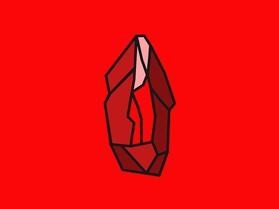 Red Kyber Crystal dark side graphic design simple illustration sith vector