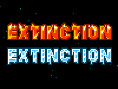 Extinction 8bit cold custom type game horror vacui hot ice age inferno iphone pixel space