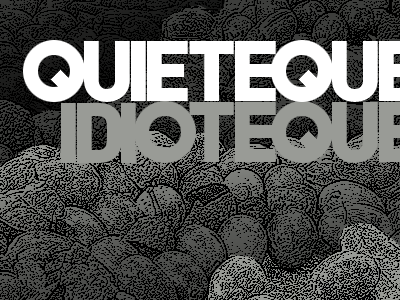 Quieteque 160bpm black cover dint gray music track artwork white
