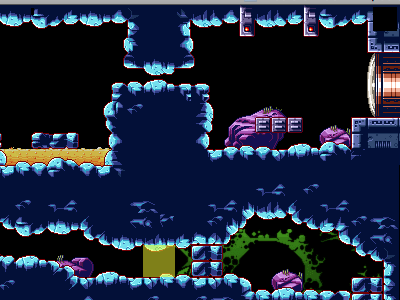 Reverse Imagineering blue game metroid sprites tiles