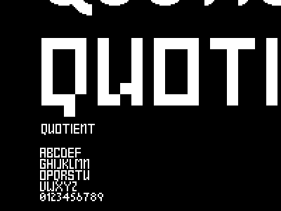 Quotient black custom pixel type white