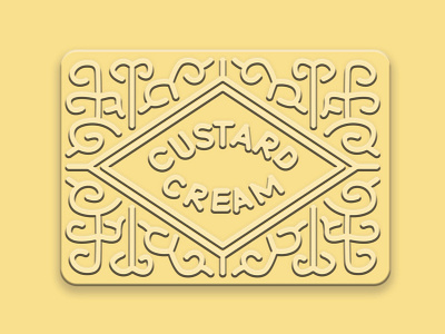 Custard Cream badge pinbadge
