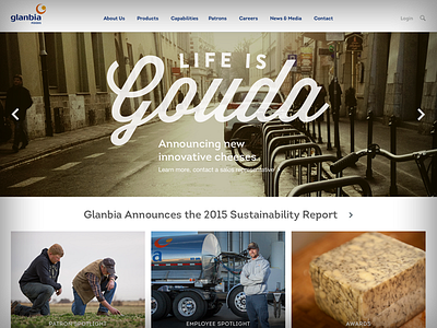 Glanbia Foods Landing Page