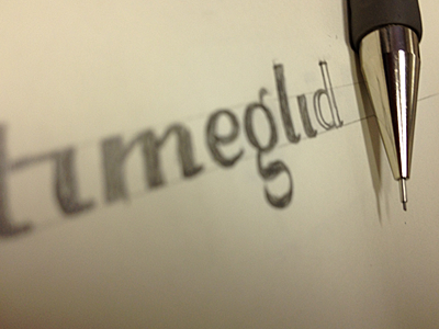 Timeglider Sketch handdrawn lettering pencil sketch typography