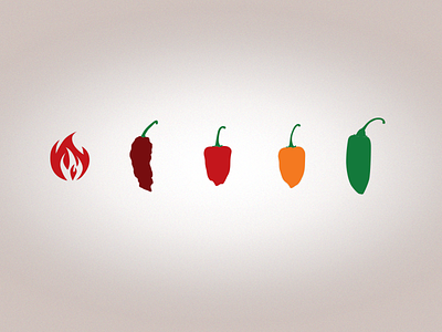 Pepper Icons fire ghost pepper habañero jalapeño pepper icon