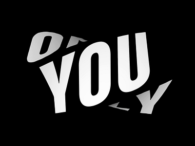 Reminder: Yolo 3d abstract animated gif animated type animation c4d cinema4d kinetic kinetic type loop motion twist type typo typography yolo