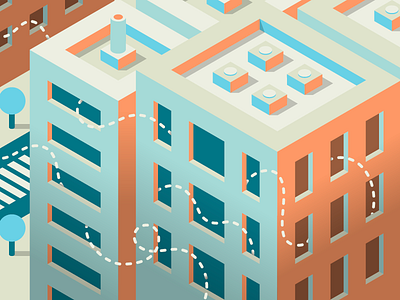 Twitter City #01 build city design geometry graphic illustration illustrator isometric line simple town vector